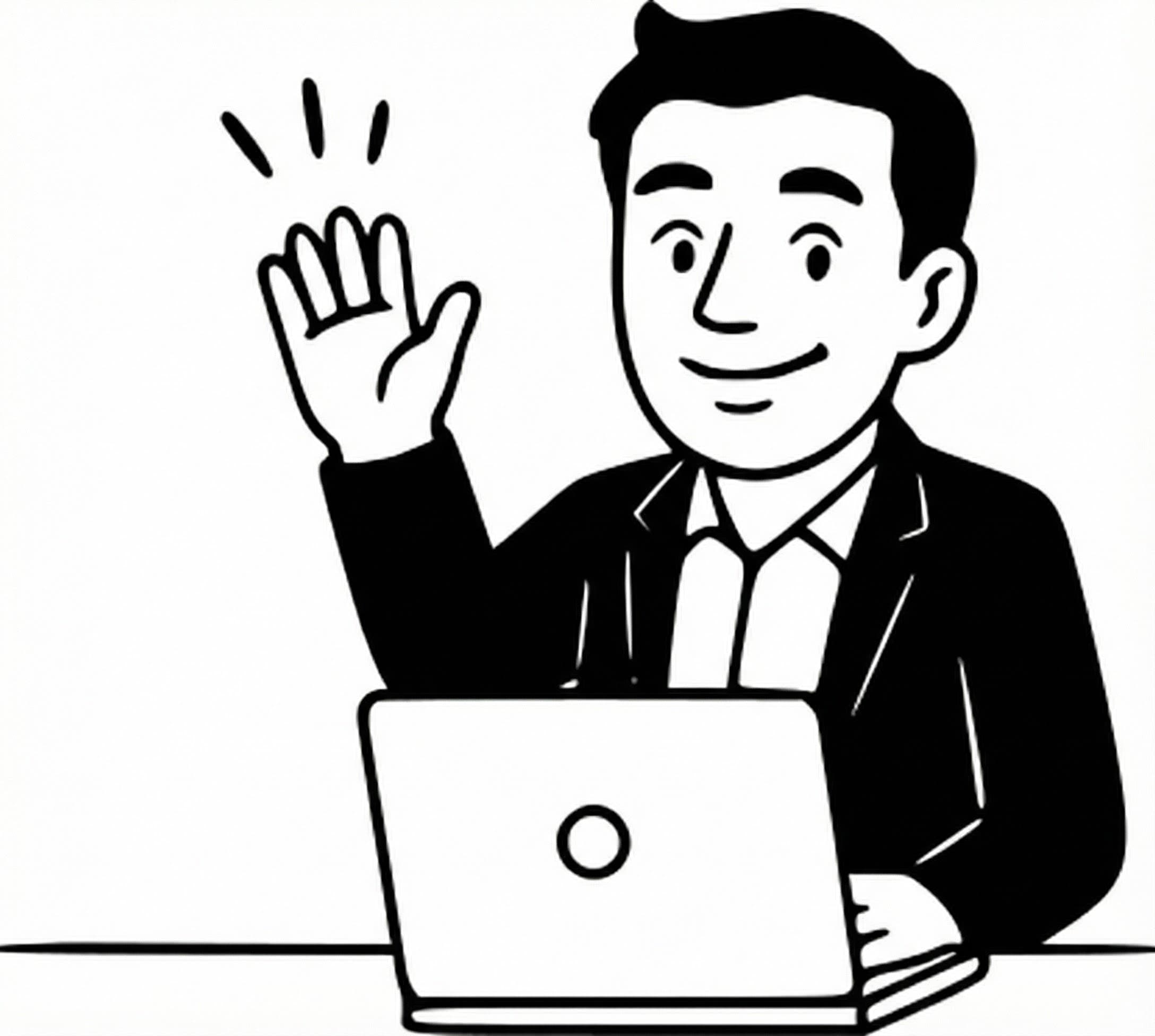 Portrait illustration of Mark Davidson